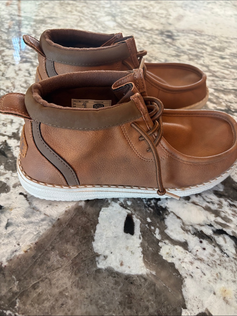 Hey Dude Kids Brown High-Top Casual Boots